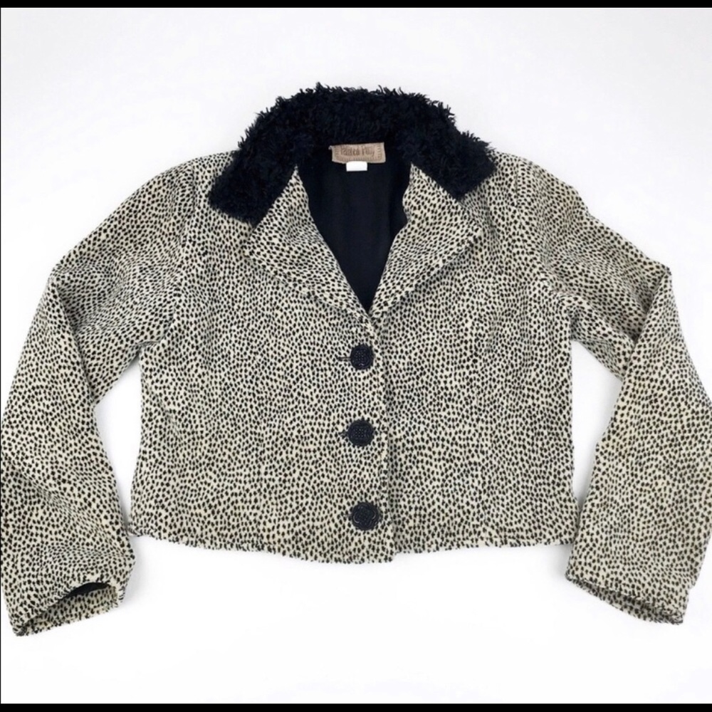 Vintage Jacket Leopard Print Painted Pony Medium